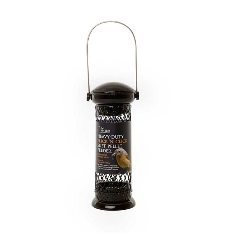 Heavy duty Flick 'n Click suet pellet feeder