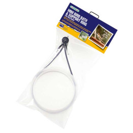 Mini bird bath with supporting ring