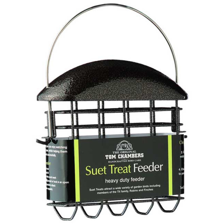 Copper suet block feeder
